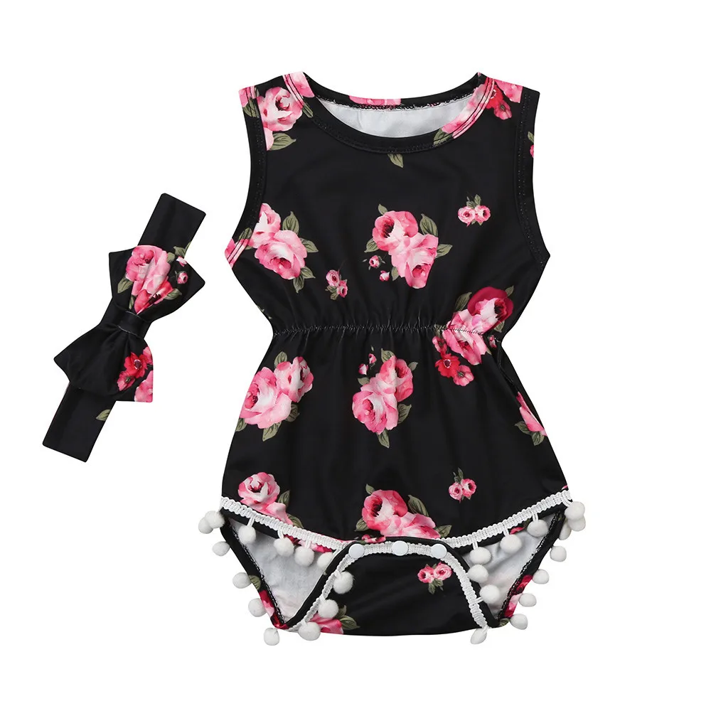 2Pcs Baby Girls Floral Tassel bodysuit Jumpsuit Romper Headband Set Kids baby clothes baby girl summer clothes 20
2Pcs Baby Girls Floral Tassel bodysuit Jumpsuit Romper Headband Set Kids baby clothes baby girl summer clothes 20