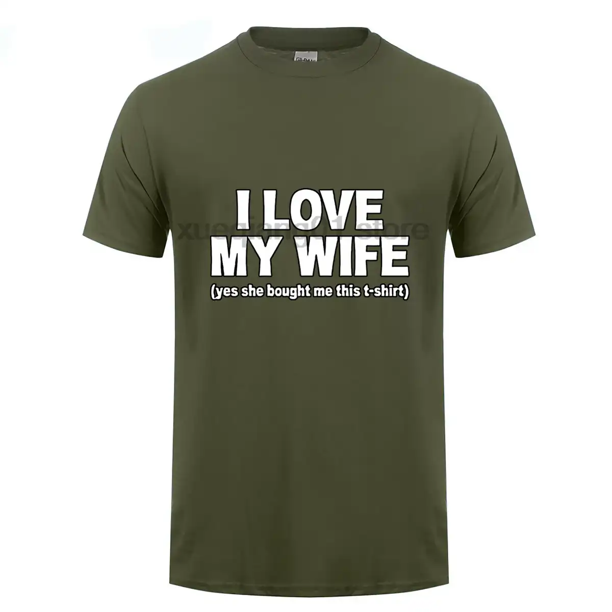 i love my wife funny printed mens t shirt husband dad gift idea