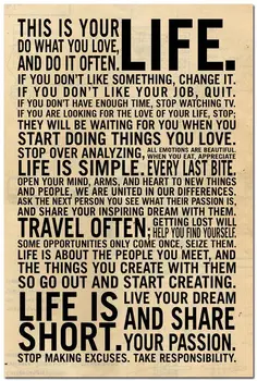 NICOLESHENTING This Is Your Life - Motivational Quote Art Silk Poster Print 12x18 20x30 24x36" Modern Home Office Decor 014
NICOLESHENTING This Is Your Life - Motivational Quote Art Silk Poster Print 12x18 20x30 24x36" Modern Home Office Decor 014