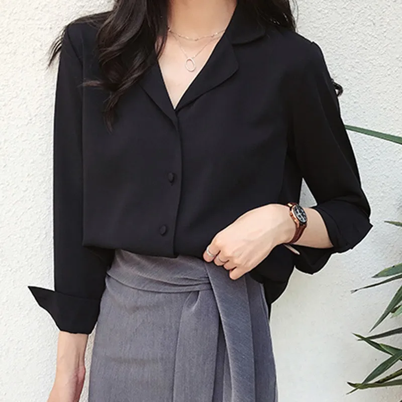 2019 Women Blouses Long Sleeve Turn-Down Collar Solid Chiffon Blouse Tops Office Lady Plus Size 4XL
2019 Women Blouses Long Sleeve Turn-Down Collar Solid Chiffon Blouse Tops Office Lady Plus Size 4XL