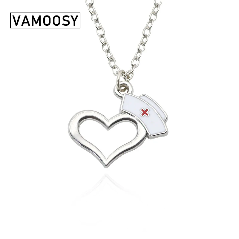 Sweet heart Nurse cap Ancient silver Pendant Necklace Charm Silver cute Jewelry Necklace For Women Female wedding jewelry gift
Sweet heart Nurse cap Ancient silver Pendant Necklace Charm Silver cute Jewelry Necklace For Women Female wedding jewelry gift