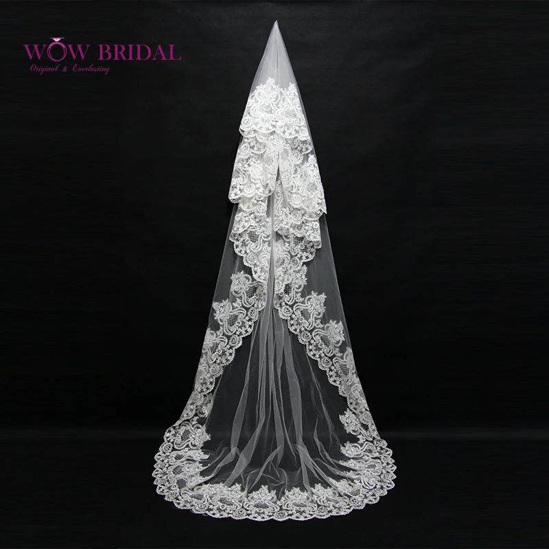 Wowbridal Gorgeous Noble Bridesmaid Wedding Veil 2016 Pattern Embroidery Appliqued Edge Organza Floor-Length Bridal Accessories
Wowbridal Gorgeous Noble Bridesmaid Wedding Veil 2016 Pattern Embroidery Appliqued Edge Organza Floor-Length Bridal Accessories