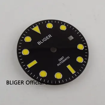 BLIGER 31.6mm Black Dial Yellow Numerals Marks Date Window Watch Dial Fit For GMT Automatic Movement Men's Watch Dial D11
BLIGER 31.6mm Black Dial Yellow Numerals Marks Date Window Watch Dial Fit For GMT Automatic Movement Men's Watch Dial D11