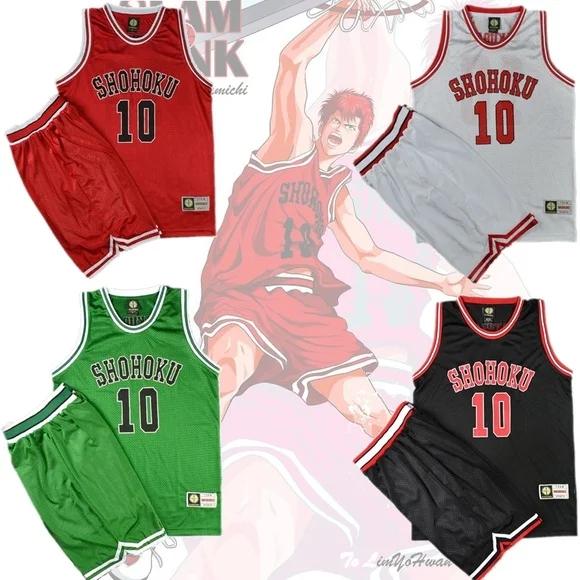 Anime Slam Dunk Team School Basketball Jersey Cosplay Costume Sakuragi Hanamichi Jersey Tops Shirt 1-14th uniforms Plus size
Anime Slam Dunk Team School Basketball Jersey Cosplay Costume Sakuragi Hanamichi Jersey Tops Shirt 1-14th uniforms Plus size