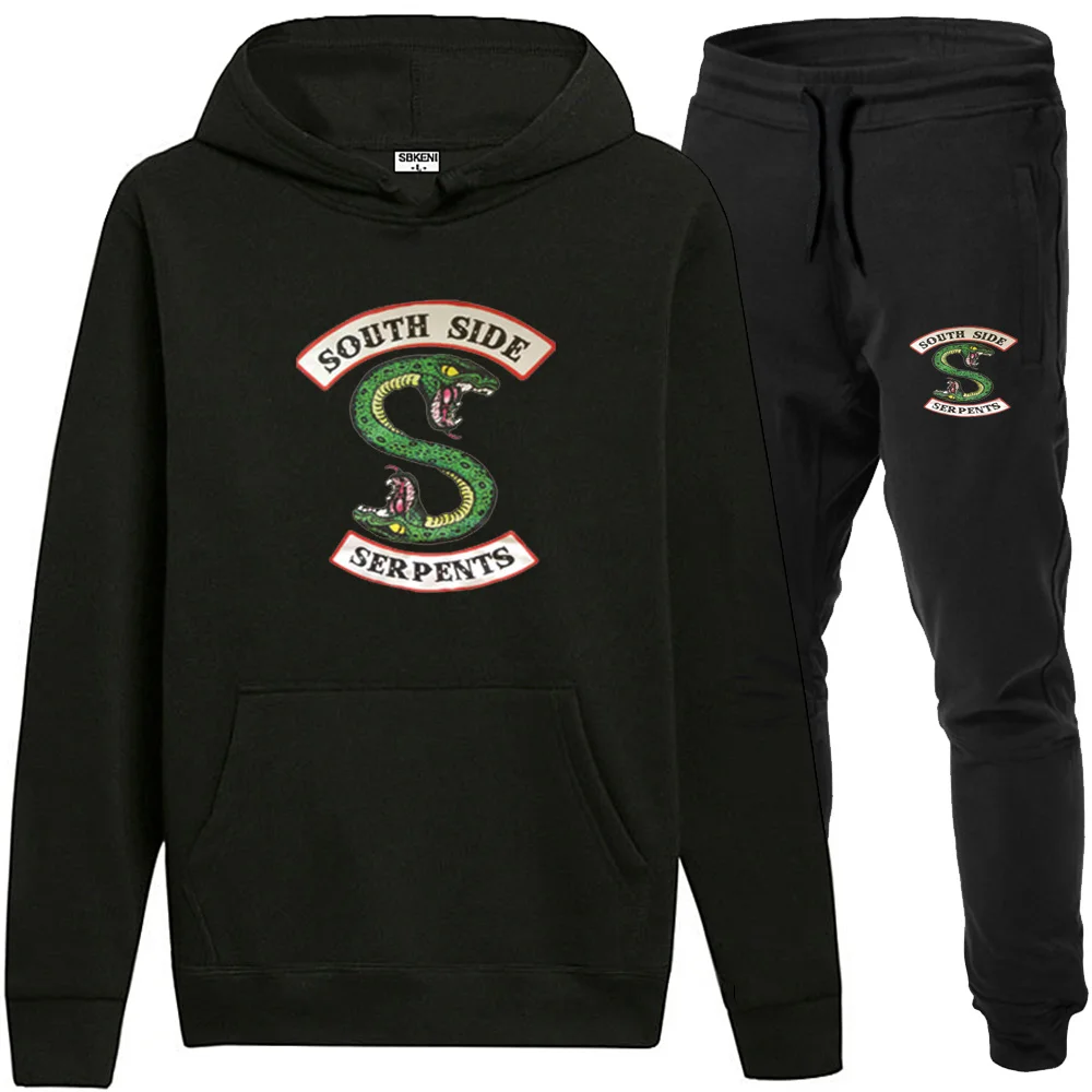 Harajuku Riverdale Hoodie And pants Streetwear South Side Serpents Hoodie Sweatshirt Men/Women Tracksuit Joggers Sweatpants Suit
Harajuku Riverdale Hoodie And pants Streetwear South Side Serpents Hoodie Sweatshirt Men/Women Tracksuit Joggers Sweatpants Suit