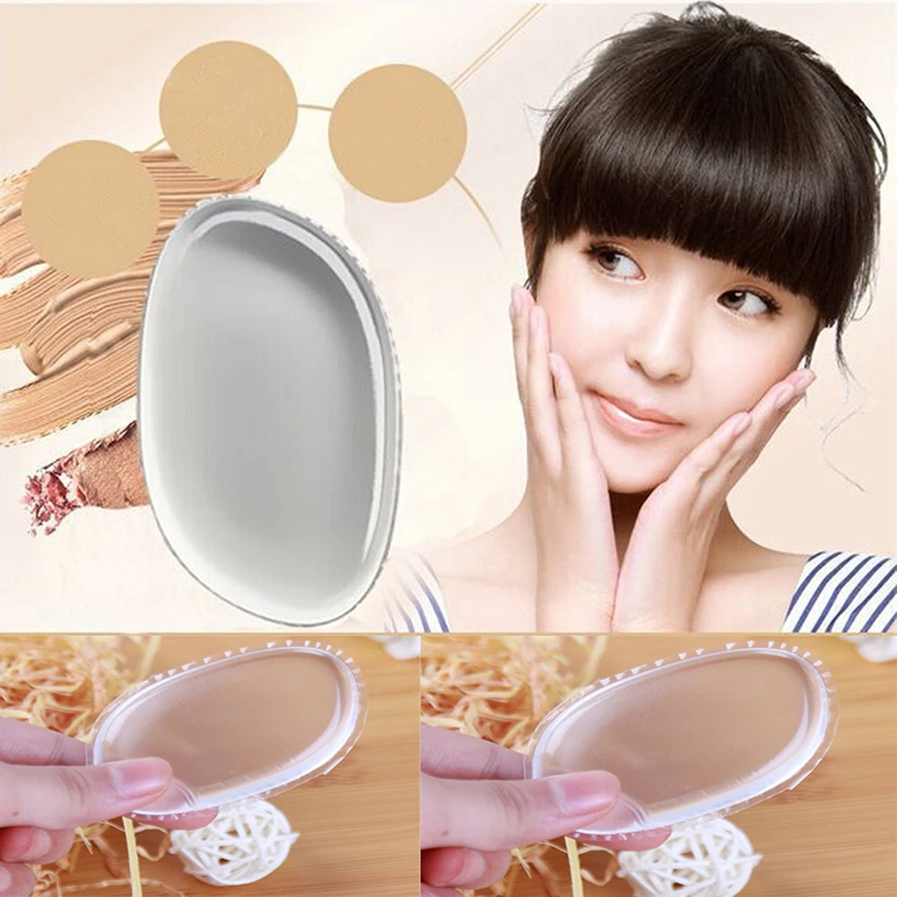 New Arrive 5Pcs Silicone Makeup Powder Puff Ellipse Jelly Transparent Cosmetic Beauty Make Up Tool For Foundation BB CC Cream (19)
