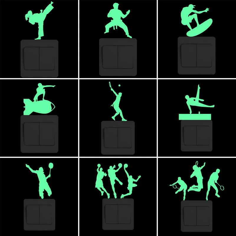 Home Decor Glow Switch Sticker Wall Decoration Poster Kungfu/Surfing/Bomb Surfer/Tennis/Gymnastics Vault/Badminton/Basketball...
Home Decor Glow Switch Sticker Wall Decoration Poster Kungfu/Surfing/Bomb Surfer/Tennis/Gymnastics Vault/Badminton/Basketball...