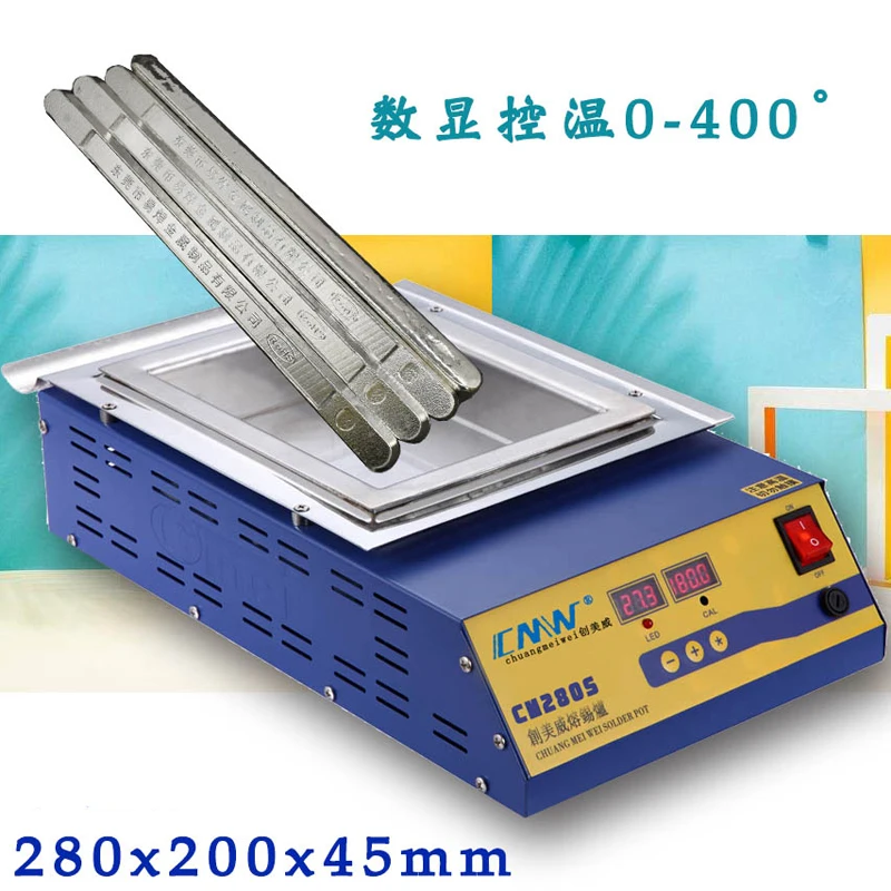 

CM-280S Digital display 2000w melt tin 21.2KG temperature adjustable Melting tin furnace Lead-free solder pot square tin stove