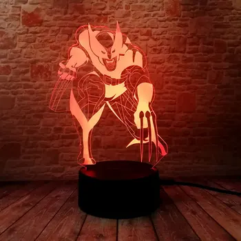Luminous 3D Illusion LED NightLight Colourful Flashing Light Glow in the Dark Logan Wolverine Figure Model Toys
Luminous 3D Illusion LED NightLight Colourful Flashing Light Glow in the Dark Logan Wolverine Figure Model Toys