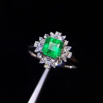 Emerald Ring Fine Jewelry Real Pure 18 K Gold 100% Natural Emerald Gemstones 0.76ct Female Wedding Rings for women Fine Ring
Emerald Ring Fine Jewelry Real Pure 18 K Gold 100% Natural Emerald Gemstones 0.76ct Female Wedding Rings for women Fine Ring