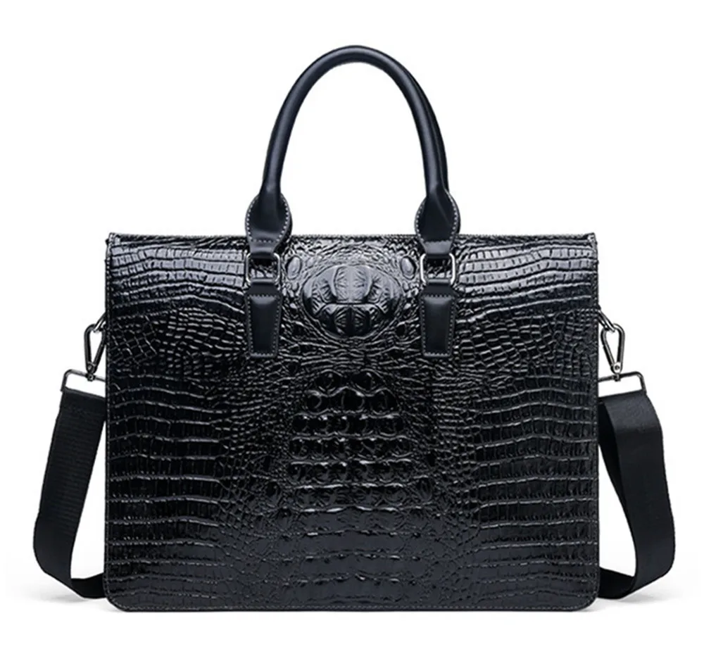 New Men's Bag Business Laptop Bag Cross Section Crocodile Pattern Double Zipper Casual Shoulder Bag Messenger Bag
New Men's Bag Business Laptop Bag Cross Section Crocodile Pattern Double Zipper Casual Shoulder Bag Messenger Bag