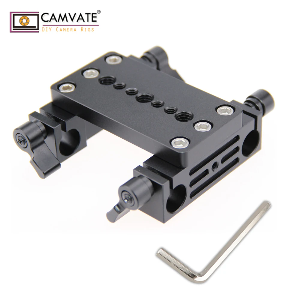CAMVATE Tripod Mount Base Plate w/ 2 15mm railblocks for DSLR Shoulder Mount Rig C1134 camera photography accessories
CAMVATE Tripod Mount Base Plate w/ 2 15mm railblocks for DSLR Shoulder Mount Rig C1134 camera photography accessories