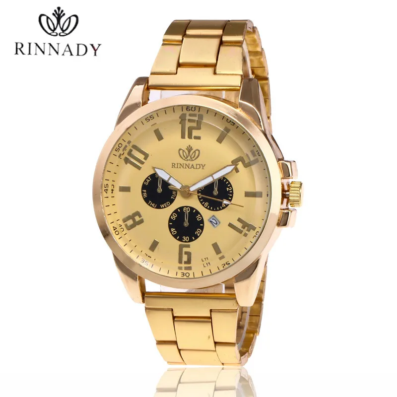 2018 Rinnady Brand Luxury Men's Watch Calendar Gold Clock Male Casual Quartz Watches Men Wrist Sport Watch Relogio Masculino
2018 Rinnady Brand Luxury Men's Watch Calendar Gold Clock Male Casual Quartz Watches Men Wrist Sport Watch Relogio Masculino