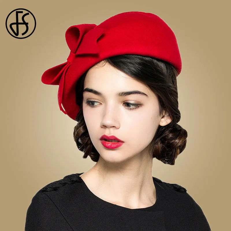 FS Elegant 100% Wool Felt Fedora White Black Ladies Red Hats Wedding Fascinators Women Bowknot Berets Caps Pillbox Hat Chapeau
FS Elegant 100% Wool Felt Fedora White Black Ladies Red Hats Wedding Fascinators Women Bowknot Berets Caps Pillbox Hat Chapeau