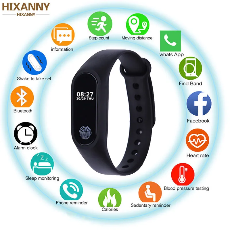 NEW Smart Band Waterproof with Heart Rate Monitor Smart Bracelet Fitness Tracker Pedometer Wristband for Women Men Sport Watch
NEW Smart Band Waterproof with Heart Rate Monitor Smart Bracelet Fitness Tracker Pedometer Wristband for Women Men Sport Watch