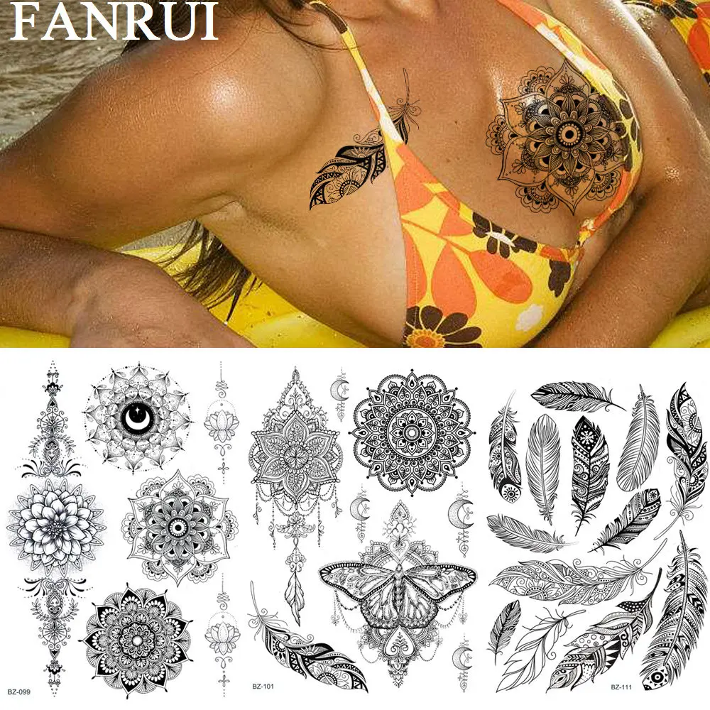 FANRUI, цветок, черная искусственная наклейка, перо, Бабочка, женская сексуальная девушка, боди-арт, индивидуальная татуировка
FANRUI, цветок, черная искусственная наклейка, перо, Бабочка, женская сексуальная девушка, боди-арт, индивидуальная татуировка