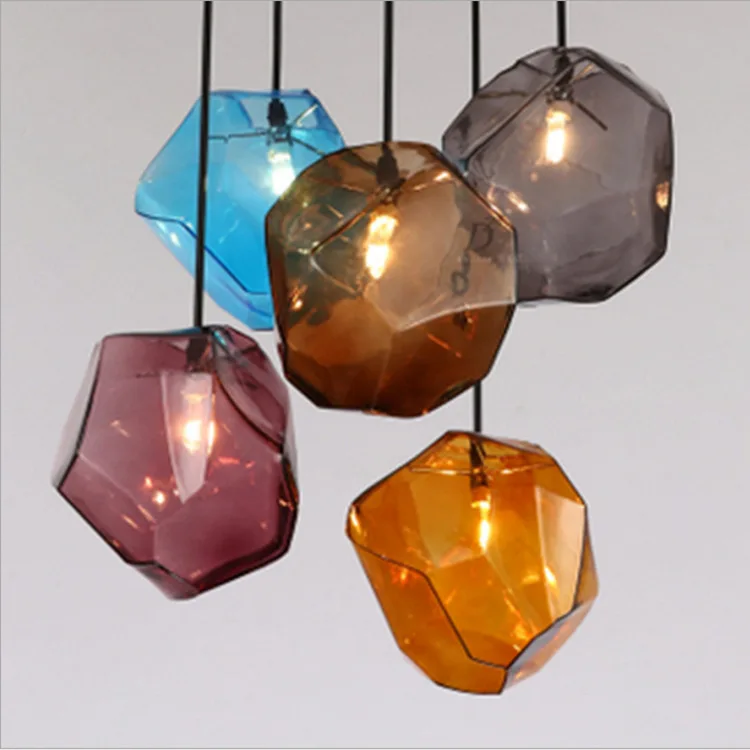 Creative Glass Stone Pendant Light Modern Colored Glass Suspension Simple Hanging Lamp G9 Bulb for Dining Room Restaurant Bar
Creative Glass Stone Pendant Light Modern Colored Glass Suspension Simple Hanging Lamp G9 Bulb for Dining Room Restaurant Bar