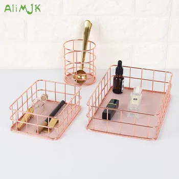 Nordic Simplicity Style Rose Gold Metal Iron Storage Basket Combination Holder Desk Desktop Accessories Stationery Organizer
Nordic Simplicity Style Rose Gold Metal Iron Storage Basket Combination Holder Desk Desktop Accessories Stationery Organizer
