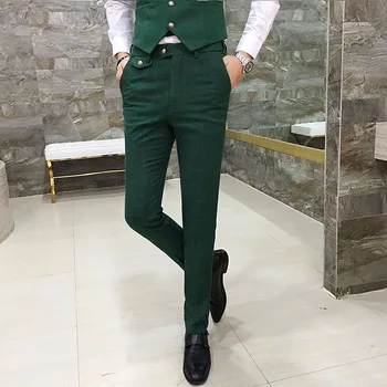 3 Color Choice Men's Plaid Suit Trousers Slim Suitable Business Casual Suit Pants Male Size S M L XL 2XL 3XL
3 Color Choice Men's Plaid Suit Trousers Slim Suitable Business Casual Suit Pants Male Size S M L XL 2XL 3XL