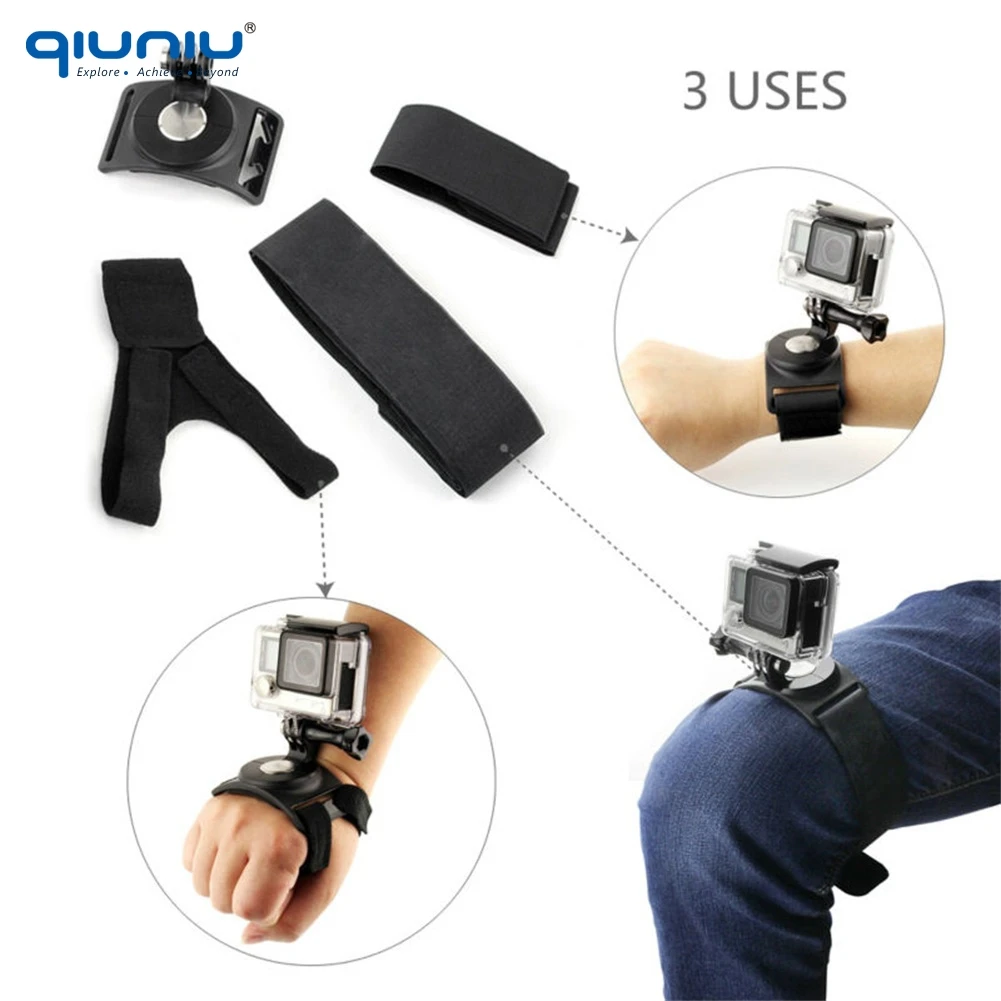 QIUNIU 3 in 1 360 Degree Rotary Swivel Elastic Glove Mount Wrist Leg Strap Accessories for GoPro Hero 7 6 5 4 3+ for Xiaomi YI
QIUNIU 3 in 1 360 Degree Rotary Swivel Elastic Glove Mount Wrist Leg Strap Accessories for GoPro Hero 7 6 5 4 3+ for Xiaomi YI