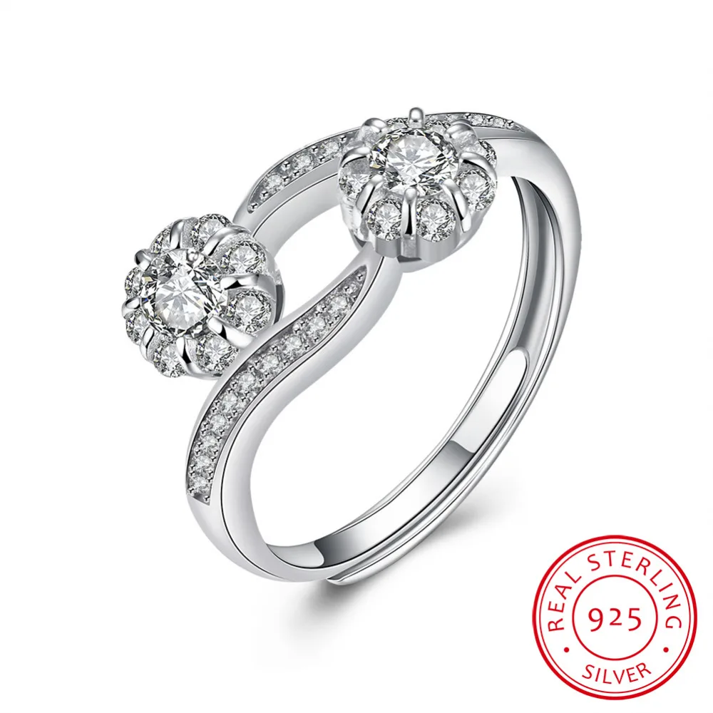 100% Pure 925 sterling silver jewelry double round flower with crystal stone ring for women wedding fine jewelry
100% Pure 925 sterling silver jewelry double round flower with crystal stone ring for women wedding fine jewelry