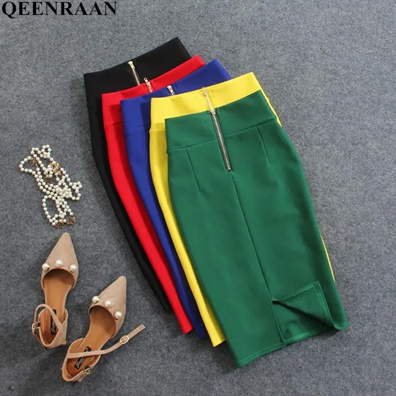 Elegant High Waist Office Pencil Skirt For Womens Elastic Split Skirt 2019 Summer Female Knee Length Skirts faldas aia
Elegant High Waist Office Pencil Skirt For Womens Elastic Split Skirt 2019 Summer Female Knee Length Skirts faldas aia
