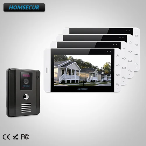 HOMSECUR 7" Wired Video&Audio Home Intercom with Black Camera for Apartment 1C4M: TC011-B Camera (Black)+TM703-W Monitor (White)
HOMSECUR 7" Wired Video&Audio Home Intercom with Black Camera for Apartment 1C4M: TC011-B Camera (Black)+TM703-W Monitor (White)