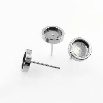 Blank Stainless Steel Stud Earrings post Bases 6mm 8mm 10mm Round Bezel tray Glass Resin Cabochon Settings Earrings DIY Findings
Blank Stainless Steel Stud Earrings post Bases 6mm 8mm 10mm Round Bezel tray Glass Resin Cabochon Settings Earrings DIY Findings