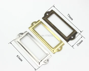 83*33MM Bronze Decorative box name card Frame Label Box price Card tag Holder Antique Tin shelf metal label lock frame
83*33MM Bronze Decorative box name card Frame Label Box price Card tag Holder Antique Tin shelf metal label lock frame