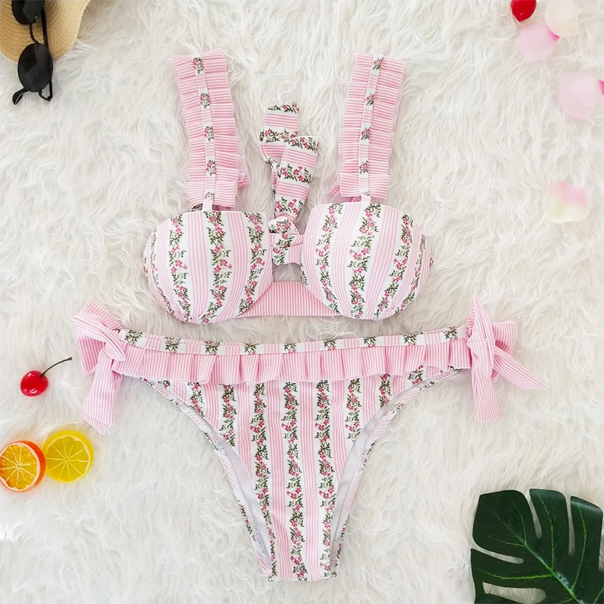 Sexy Floral Bikini Women Beautiful Push-Up Padded Bra Beach Bikini Swimsuit Gorgeous Cut Out Summer Beach Swimwear
Sexy Floral Bikini Women Beautiful Push-Up Padded Bra Beach Bikini Swimsuit Gorgeous Cut Out Summer Beach Swimwear