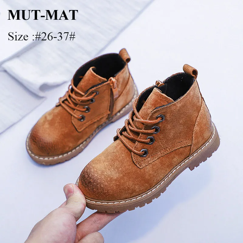 Mut-Mat Children Martin boots leather Boots Boys and girls British style Fashion boots soft bottom Princess boots
Mut-Mat Children Martin boots leather Boots Boys and girls British style Fashion boots soft bottom Princess boots