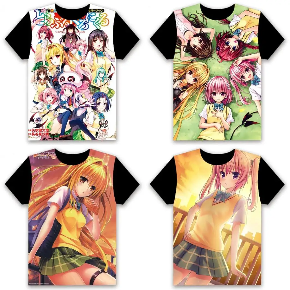 Fashion Men's T-shirt Anime To LOVE Ru Eve Yuuki Mikan Darkness Cosplay Short Sleeve Casual Black Tee Tops Summer Funny Shirt
Fashion Men's T-shirt Anime To LOVE Ru Eve Yuuki Mikan Darkness Cosplay Short Sleeve Casual Black Tee Tops Summer Funny Shirt