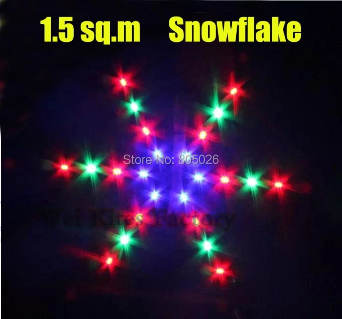 Free shipping led kite 1.5 square meters snowflake with charger attractive shinning in sky sailing ripstop nylon fabric
Free shipping led kite 1.5 square meters snowflake with charger attractive shinning in sky sailing ripstop nylon fabric