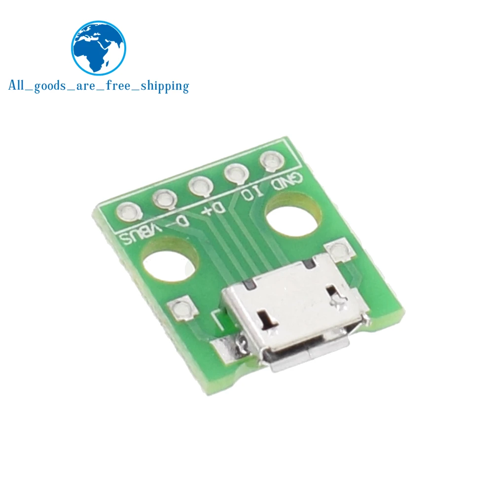 TZT 5pcs MICRO USB to DIP Adapter 5pin female connector B type pcb converter pinboard 2.54
TZT 5pcs MICRO USB to DIP Adapter 5pin female connector B type pcb converter pinboard 2.54