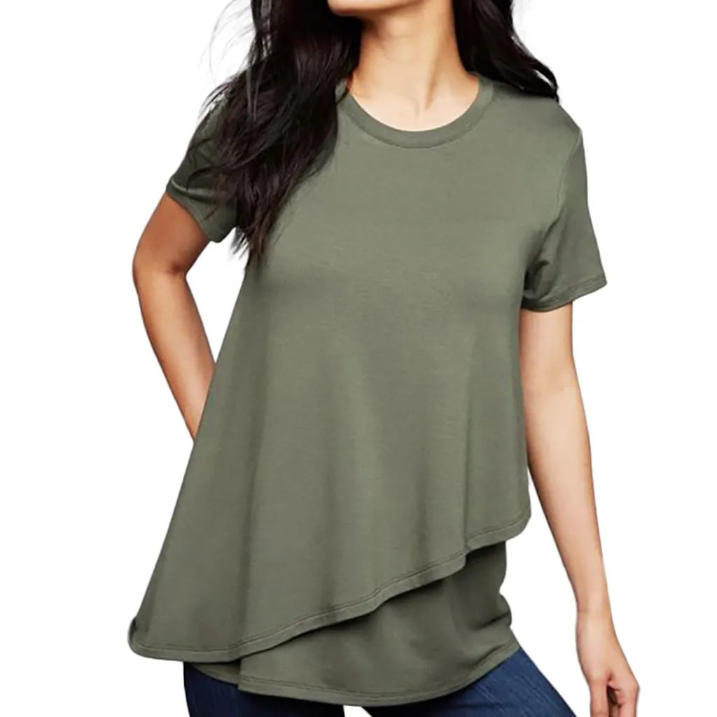 Breastfeeding Shirt Women's Maternity Nursing Short Sleeve Tops Solid Breastfeeding T-Shirt Camisetas Lactancia Verano
Breastfeeding Shirt Women's Maternity Nursing Short Sleeve Tops Solid Breastfeeding T-Shirt Camisetas Lactancia Verano