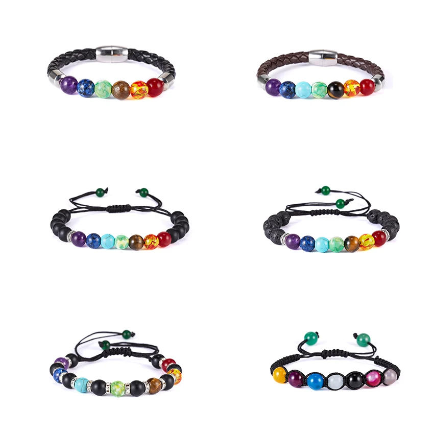 New Handmade 7 Chakra Natural Stone Braided Bracelets Vintage Charm Round Chain Beads Bracelets Jewelry Women Friend Lovers Gift
New Handmade 7 Chakra Natural Stone Braided Bracelets Vintage Charm Round Chain Beads Bracelets Jewelry Women Friend Lovers Gift