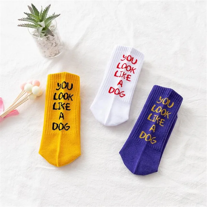 Unisex Harajuku Socks Letters You Look Like A Dog Socks Hip Hop Street Skateboard Fashion Men And Women Cotton Socks
Unisex Harajuku Socks Letters You Look Like A Dog Socks Hip Hop Street Skateboard Fashion Men And Women Cotton Socks