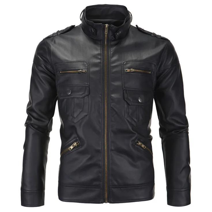 2017 New design Stand Collar Slim fit Men leather jackets and coats Top quality PU jackets Black Casual biker jacket
2017 New design Stand Collar Slim fit Men leather jackets and coats Top quality PU jackets Black Casual biker jacket