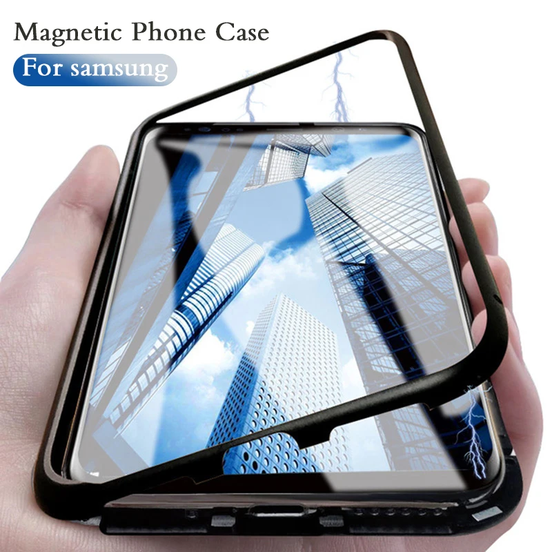 magnetic flip case for samsung Galaxy s8 s9 plus note 8 9 j4 j6 plus j8 A7 A9 2018 A750 glass back cover metal frame coque shell
magnetic flip case for samsung Galaxy s8 s9 plus note 8 9 j4 j6 plus j8 A7 A9 2018 A750 glass back cover metal frame coque shell