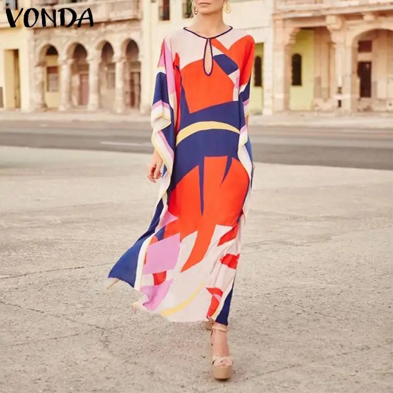 2019 VONDA Summer Maxi Dress Summer Autumn Sexy 3/4 Sleeve Printed Long Dresses O Neck Beach Sundress Plus Size Vestidos S-5XL
2019 VONDA Summer Maxi Dress Summer Autumn Sexy 3/4 Sleeve Printed Long Dresses O Neck Beach Sundress Plus Size Vestidos S-5XL