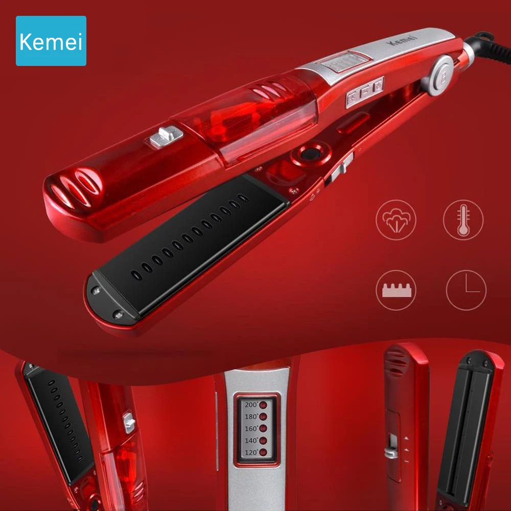Kemei Steam Hair Straightener Professional Dry & Wet hair care & styling tools hair straightening irons temperature 5
Kemei Steam Hair Straightener Professional Dry & Wet hair care & styling tools hair straightening irons temperature 5