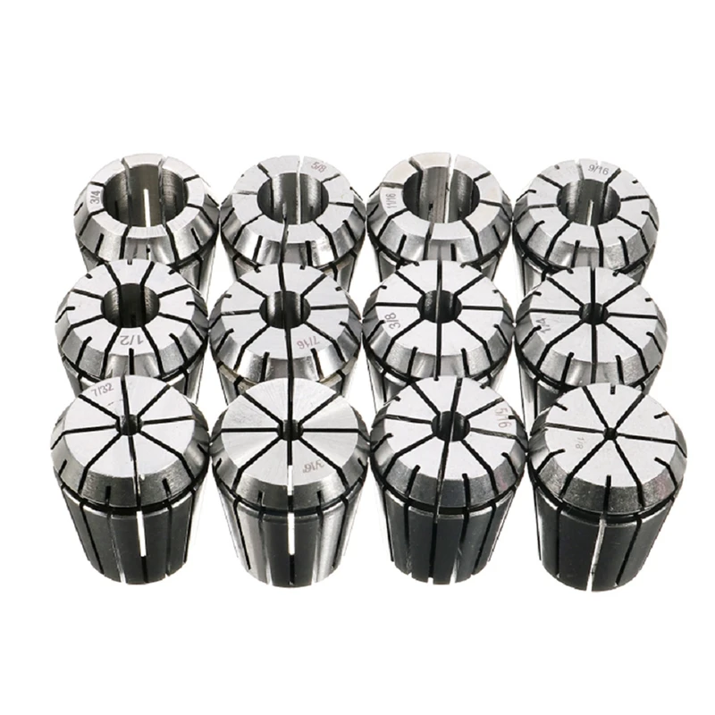 Milling Cutter Chuck 12Pcs/Set Er32 Inch Precision Imperial Er32 Collet 1/8 Inch To 3/4 Inch Cnc Milling Lathe Tool Accessorie
Milling Cutter Chuck 12Pcs/Set Er32 Inch Precision Imperial Er32 Collet 1/8 Inch To 3/4 Inch Cnc Milling Lathe Tool Accessorie
