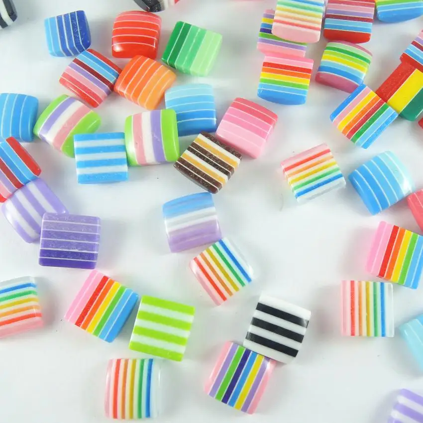 50pcs 10*10mm Half Striped Square Flat Back Cabochons Mixed color Acrylic Resin Beads DIY jewelry For Scrapbook Craft Decoration
50pcs 10*10mm Half Striped Square Flat Back Cabochons Mixed color Acrylic Resin Beads DIY jewelry For Scrapbook Craft Decoration