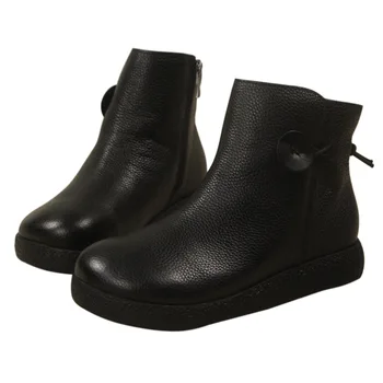8016-1 Fashion Cowhide Leather Shoes Winter Retro Soft Bottom Short Tube Flat with Velvet Short Boots Women Designer Shoes
8016-1 Fashion Cowhide Leather Shoes Winter Retro Soft Bottom Short Tube Flat with Velvet Short Boots Women Designer Shoes