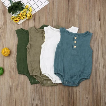 4 Color Baby Clothes Newborn Kid Baby Girl Boy Clothes Sleeveless Cotton Bodysuit Jumpsuit Solid 1PC Outfit 0-2Y
4 Color Baby Clothes Newborn Kid Baby Girl Boy Clothes Sleeveless Cotton Bodysuit Jumpsuit Solid 1PC Outfit 0-2Y