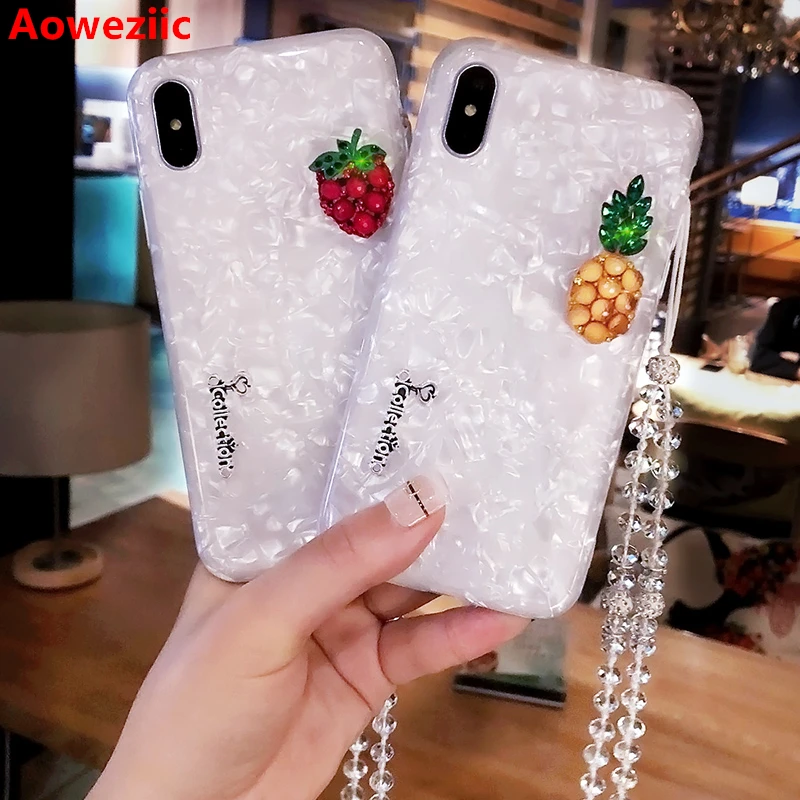 Aoweziic Summer crystal lanyard XS MAX XR pineapple phone case strawberry silicone 7 8plus soft shell For iphone6s shell
Aoweziic Summer crystal lanyard XS MAX XR pineapple phone case strawberry silicone 7 8plus soft shell For iphone6s shell