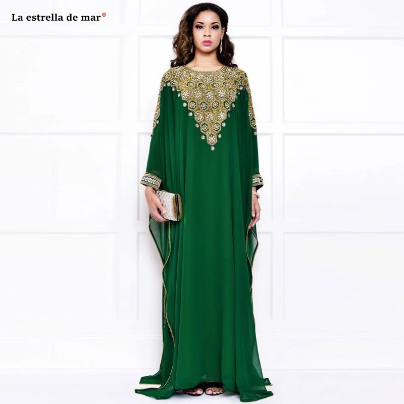 abendkleider2019 new chiffon crystal long sleeve green Dubai Muslim evening dress long caftan marocain custom prom dresses
abendkleider2019 new chiffon crystal long sleeve green Dubai Muslim evening dress long caftan marocain custom prom dresses