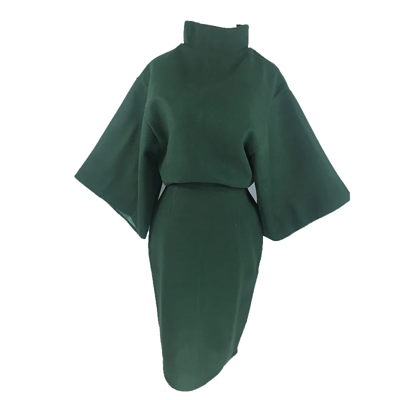 PERHAPS U women green solid Sweatshirt knee length skirt zipper pencil 2 two pieces set elegant winter turtleneck T0069
PERHAPS U women green solid Sweatshirt knee length skirt zipper pencil 2 two pieces set elegant winter turtleneck T0069