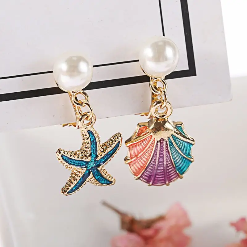 Alloy Enamel Shell Earrings Women Jewelry Charms Attract Lady Beach Party Starfish Irregular Dangle Decoration Gifts Girls Exqui
Alloy Enamel Shell Earrings Women Jewelry Charms Attract Lady Beach Party Starfish Irregular Dangle Decoration Gifts Girls Exqui