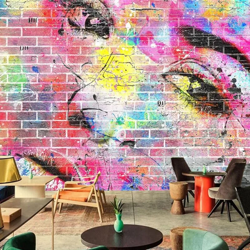 Custom retro wallpaper, brick patterns and human face murals for the living room hotel backdrop PVC Wallpapers papel de parede
Custom retro wallpaper, brick patterns and human face murals for the living room hotel backdrop PVC Wallpapers papel de parede
